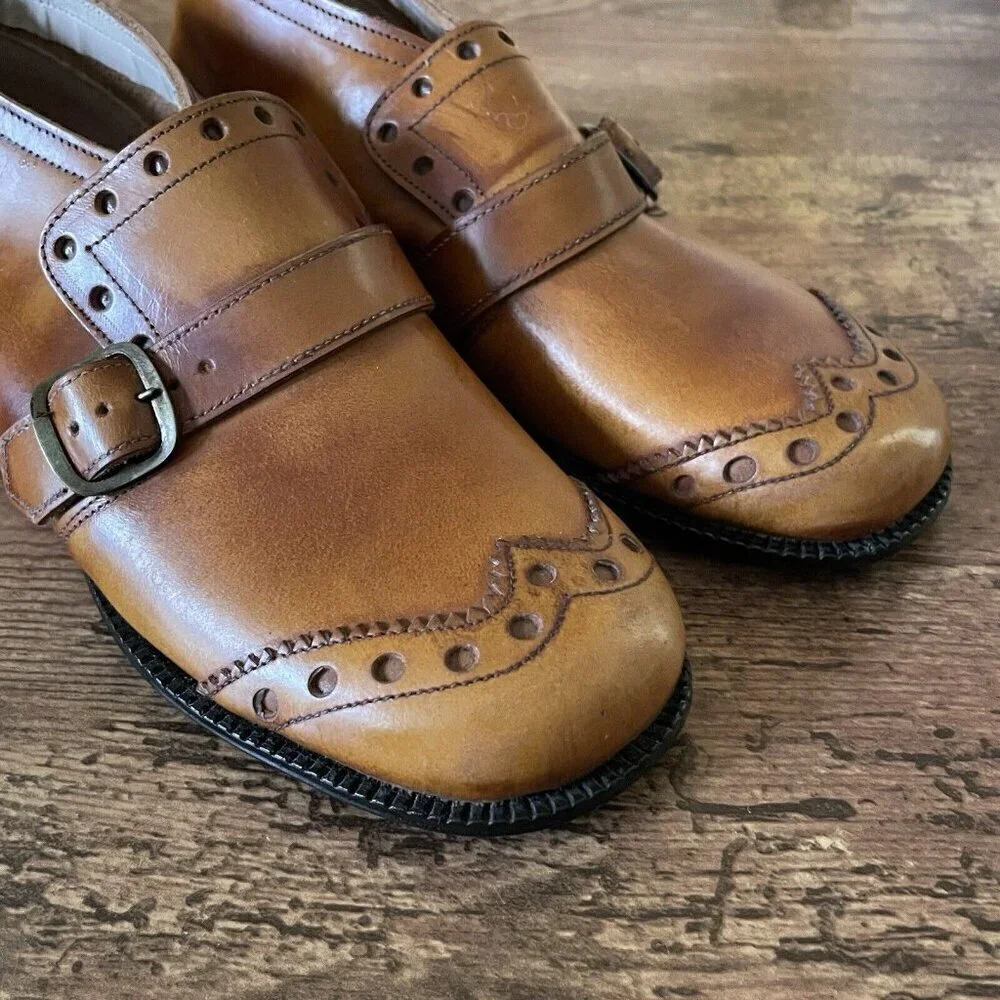 Vintage 1970s Stride Rite Childrens Shoes Sz 12.5 Brown Leather Wingtip Loafer